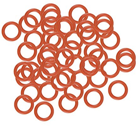 sourcing map 50 Stück O Ringe 6mmx4mmx1mm Dichtungsringe Rund Gummi Dichtung O Ring Seals Unterlegscheibe für Wasserhahn Spülventile Waschbecken Duschablauf Hydraulik Rohrschlauch