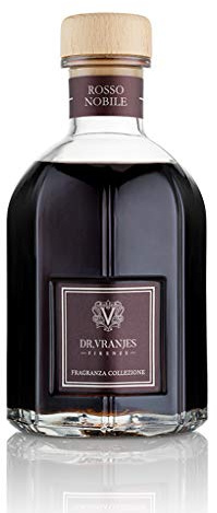 Dr. Vranjes - Rosso Nobile 250 ml Diffuser + Double Pack of Black Sticks (3 Pieces Bundle) - Luxury Home Fragrance, Made in Italy, Main Scent Fruity: Orange, Strawberry and Red Berries, Birch