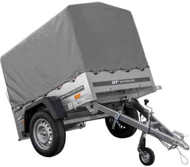 Kipper Anhänger 750 kg Garden Trailer 150 Kipp 150x106 cm [mit Hochplane, Hochspriegel und Stützrad]