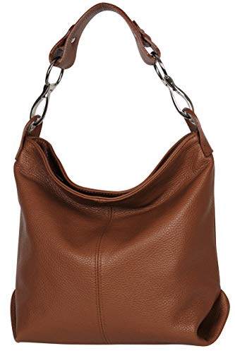 AmbraModa GL033 - Damen echt Ledertasche Handtasche Schultertasche Henkeltasche Beutel