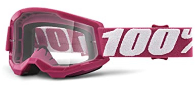 100% Strata 2 Klarsicht Goggles Jugend pink