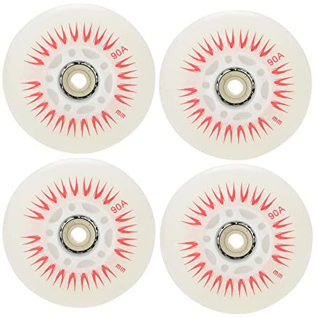 SSCYHT 4 Stück LED-Blitzrad 80 mm 76 mm 72 mm 70 mm 68 mm 64 mm 62 mm 60 mm für Inline-Skates 90A für Erwachsene Kinder-Rollschuh-Schuh Ersetzen Sie die Räder durch Lager,68mm