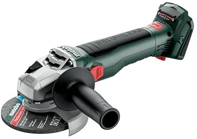Metabo Akku-Winkelschleifer W 18 LT BL 11-125 – 613052840 – 18 V – Schleifer mit kraftvollem Brushless-Motor – Ohne Akku und Ladegerät