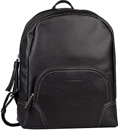 TOM TAILOR bags Isa Damen Rucksack Backpack, 11 L Schwarz