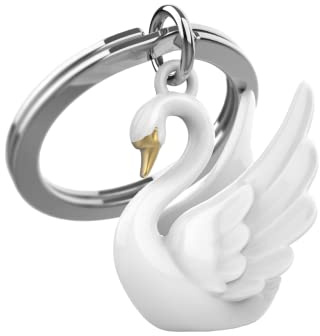 METALMORPHOSE - Porte-clés Cygne - Porte-clés Élégant - Accessoire Original - Cadeau Femme - MTM143-01