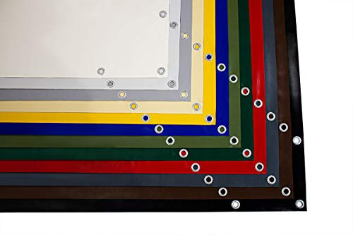 ANKO PLANEN telo di copertura per camion in PVC 600 g/m² con occhielli zincati ogni 50 cm – resistente ai raggi UV e allo strappo, telo protettivo e industriale opaco (Bianco, 2,5 m x 4 m)