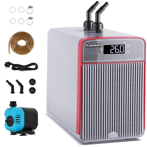 BAOSHISHAN Enfriador de acuario 160L 220V | para hidroponía, plantas acuáticas, medusas, camarones, camarones crystal