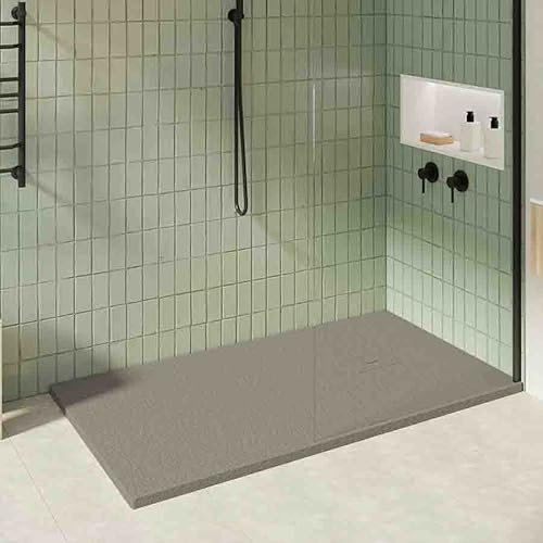 KOES - Kunstharz-Duschwanne Modell OBI – 80x160 – Quarzgrau RAL 7039