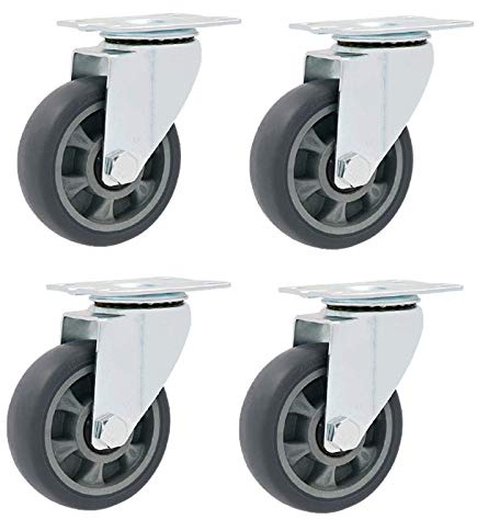 Ruedas for silla de oficina Ruedas con placa giratoria for trabajo pesado, ruedas universales for muebles, ruedas de transporte industrial, ruedas de goma, ruedas de repuesto for carros, banco de trab