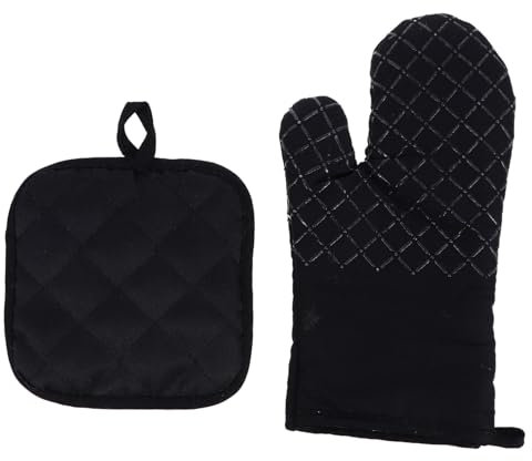 ABOOFAN 1 Satz Hitzebeständige Handschuhe aus Silikon Backhandschuhe küchenhandschuhe pfannenwender hitzebeständige Handschuhe und Topflappen Hitzebeständige Ofenhandschuhe rutschfest