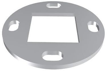 Sellon24® Edelstahl Bodenplatte Flansch Pfosten 40x40 eckig mm Platte 85 mm Schliff Ronde geschliffen Anker Bodenflansch rund eckig Schweißen Geländer Pfostenanker Balkon Bodenbefestigung1983-85