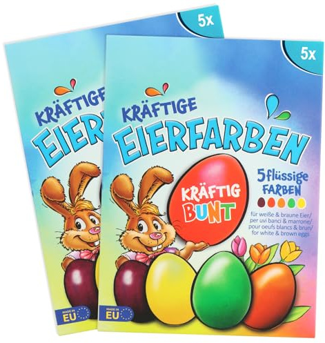 COM-FOUR® 10x starka äggfärger - helt enkelt kallfärgade ägg - flytande, starka äggfärger för vita och bruna ägg - flytande påskäggsfärg (0010 stycken - kraftfull)