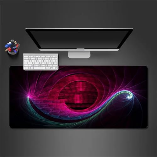 QiHon Gaming Mauspad XXL Rot Lila Großes Mauspad Schreibtischauflage mit Vernähte Kanten Einer speziellen Oberfläche verbessert Geschwindigkeit und Präzision 1000x500x2mm