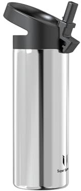 Super Sparrow Borraccia Termica Bambini - 500ml - SwivelSip Inox Bottiglia - Senza BPA Borracce Termiche, Borraccia Ergonomica per Bambini, Scuola, Sportiva, Bici, Campeggio, Palestra