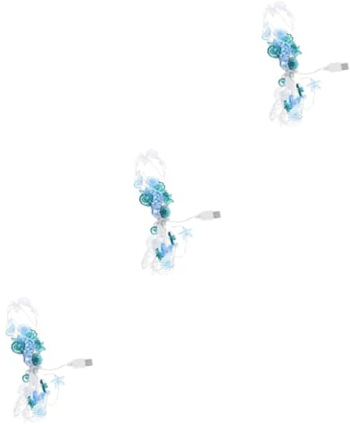 Zerodeko 3 Saiten Saite Lichterketten Im Marine-stil Festlicht Leichte Verzierung -lichtornament Dekoration Licht Innenlichtdekor Meer Partybevorzugung Partyzubehör Partylichter Kupfer