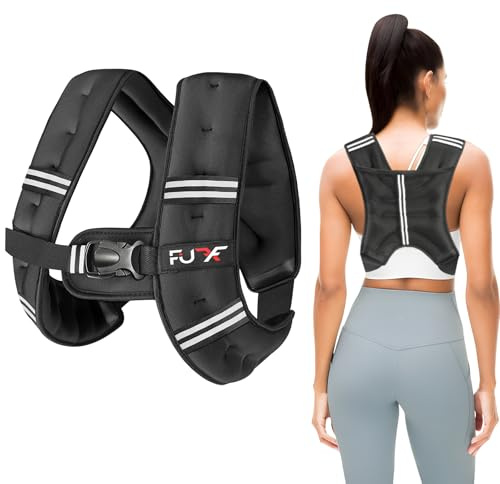 FUFF Gewichtsweste für Damen, 2,3 kg, Damen-Gewichtsweste zum Gehen, Krafttraining, Gewichtswesten für weibliche Männer, reflektierende Streifen, Fitness-Körperweste für Workout, Laufen, Joggen