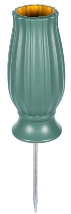 perfk Florero de Cementerio, florero para Exteriores en el Suelo, Enchufe Impermeable extraíble, florero conmemorativo, Decoraciones para tumbas para, Verde