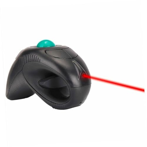 PHENOFICE Mouse Trackball Wireless Portatile 2.4g Cavo Usb E Design Ergonomico Controllato Dal Dito Per Laptop