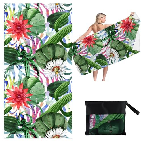 Shyllin Telo Mare Microfibra 160x81cm,Asciugatura Rapida & Telo Mare Antisabbia con Borsa,Asciugamano Grande In Microfibra Ad Asciugatura Rapida Per La Spiaggia, I Viaggi, Piscina (Verde)