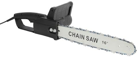 toilmua 220V Electric Chainsaw, 2.6KW High Power Cordless Chainsaw D-Shape Handle Chain Saw with Auto Chain Lubrication High Hardness Quenched Chain Brake Function UK