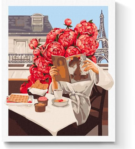Måla Efter Nummer Vuxen 7 Artists Blooming Paris Set 40x50 cm | Dartnummer | Måla efter nummer Vuxen | Konstnummer | Måla efter nummer | Målningsnummer | Paint by Numbers