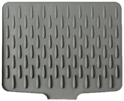 Tappetino di asciugatura per stoviglie in silicone, impermeabile, resistente al calore, antiscivolo, resistente al calore, per lavello, prevenzione di trabocchi, utensili e