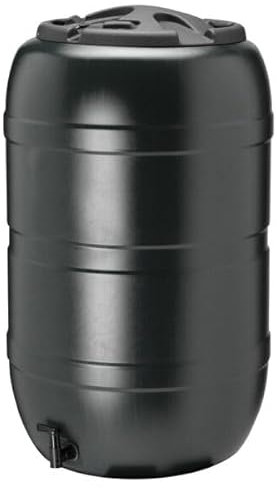 Ward GN325 Water Butt, 210L Capacity, Black, with Tap and Lockable Lid