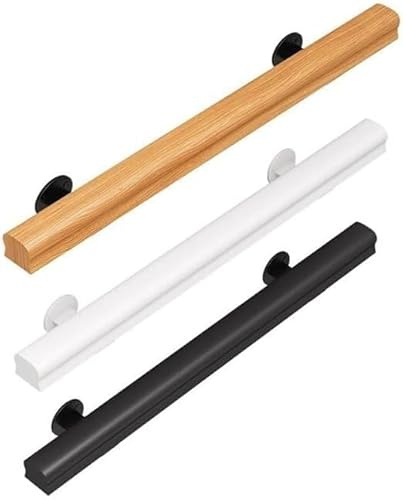 VUIKLCty Solid Wood Handrail, Wall Mounted Handrail, Easy To Install, Children's Handrail(White,50cm)