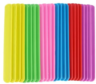 Milisten Bracciale in Silicone a Scatto 24 Pezzi per Bambini | 6 Colori, 4 Pezzi per Colore, Elastico e Delicato sulla Pelle, Adatto a Festa Compleanno