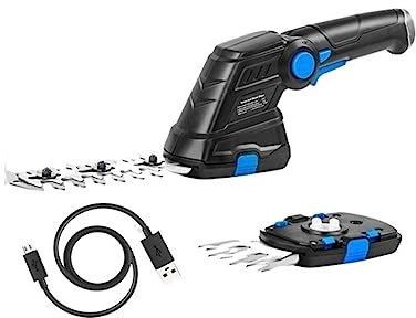 ZKLGS Desbrozadora, Recortadora de setos eléctrica 2 en 1, cortacésped inalámbrico de 20V, podadora de batería, Herramientas de jardín, Tijeras, Recortadora de arbustos for césped(3.6V Trimmer)