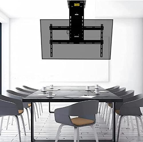 Supporto TV motorizzato da soffitto con Telecomando, Sollevamento telescopico e Regolazione dell'angolazione per schermi Piatti
