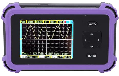 Jiawu Mini Portable Digital Handheld Oscilloscope with High Sampling Rate and Trigger Function for Automotive Diagnostics, Suitable for Beginners Teaching ABS Material