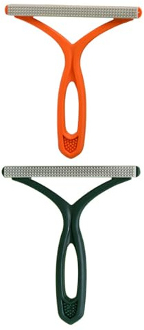 ifundom 2 Cepillos Quitapelusas para Ropa y Muebles Absorbentes de Pelos de Gato y Prácticos Colores Verde Oscuro y Naranja Herramienta de Limpieza para Ropa Sofás y Coche