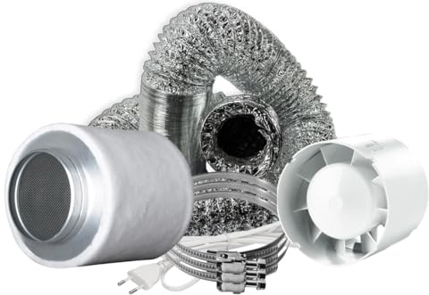 Imagro Abluft-Belüftungsset Turbo Grow Indoor Outdoor Belüftung Growbox Set (245 m³/h (125mm))