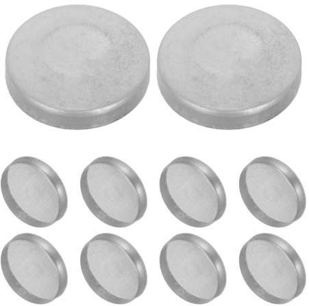 FUTUREORYY Lot de 10 Embouts de Rambarde Ronds en Métal 32 Mm Chapeaux de Poteaux de Clôture Résistants aux Intempéries, Protecteurs D’extrémité de Tube pour Balcons et Jardins