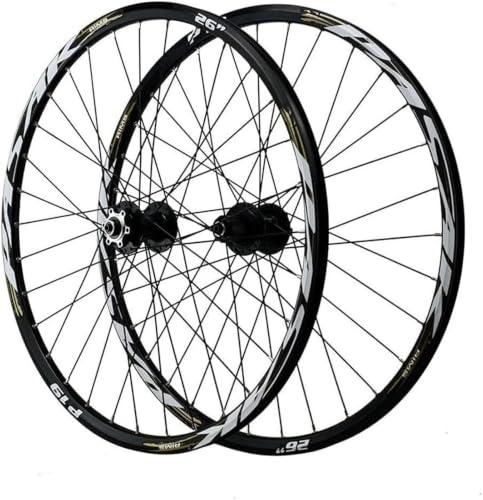 TINGMIAN 26/27,5/29 Tums Cykelhjulsats Skivbroms Cykelbalanscykel Dubbelvägg MTB-fälg Aluminiumlegering 32 Hål, Snabbkoppling(26Inch)