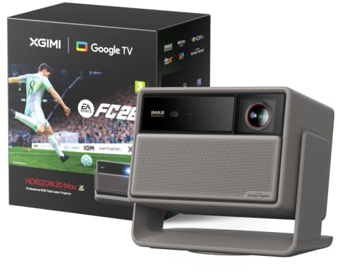 XGIMI Horizon 20 MAX EA FC26 Edición Limitada Proyector 4K Láser Triple | 5700 Lúmenes ISO, Google TV con Licencia Netflix, Zoom óptico, Desplazamiento de Lente, IMAX Enhanced, Contraste 20000:1