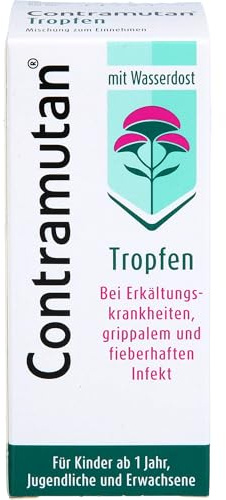 Contramutan® Tropfen | bei Erkältung & grippalem Infekt | ab 1 Jahr | 20 ml | Lindert Schnupfen, Fieber, Hals-, Kopf- & Gliederbeschwerden, homöopathisch mit Wasserdost, rein pflanzlich