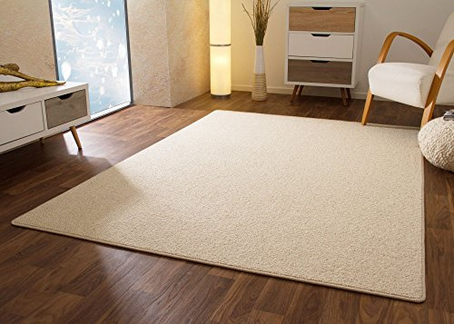 Steffensmeier Designer Teppich Modern Berber Sydney in Creme, Wollsiegel Qualität, Größe: 300x400 cm
