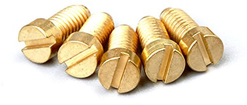 M1.6 Brass Slotted Cheese Head, Rounded Head, Machine Screws, 50-Piece (M1.6 x 5mm)