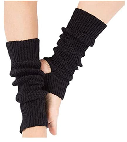 DWE Damen Yoga-Socken, gestrickt, lang, Sport, Beinstulpen, Fitnessstudio, Fitness, Tanzen, weibliche Mädchen, tägliches Tragen, Training, hält warm, lateinamerikanisches Tanzen