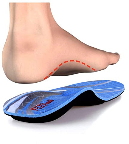 PCSSOLE Skoninsats med hög båge, ortotiska minneskuminlägg för platta fötter, plantar fasciit, överpronation (EU35-36(23cm))
