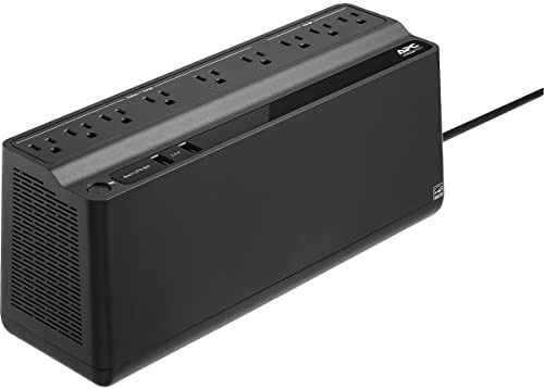 APC Back-UPS 850VA / 450W UPS Battery Backup & Surge Protector, 9 Outlets, Type A Charger, BE850G2 Uninterruptible Power Supply for Home Office & Computer