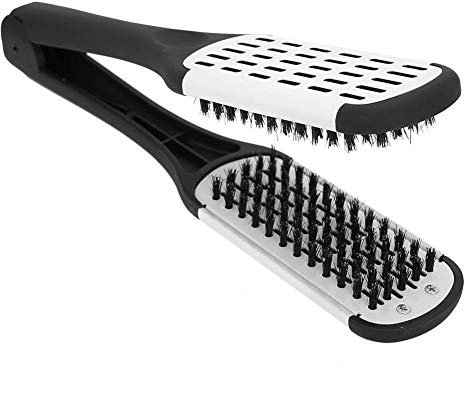 Peigne à Lisser Les Cheveux, Brosse Lisser, De Lissage Salon Bricolage Coiffeur Lisseur Cheveux Abs Anti-statique Double Pour La Maison Et Le Coiffure Styling Défriser Professionnelle Outil Outils