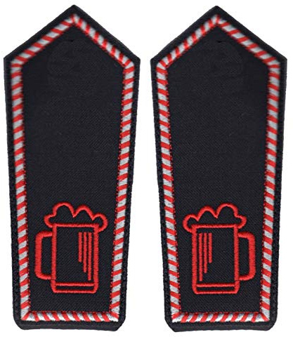 Dienstgrad-Schulterklappen NRW Spezial mit Klett: Obergetränkewart (rot/silber)