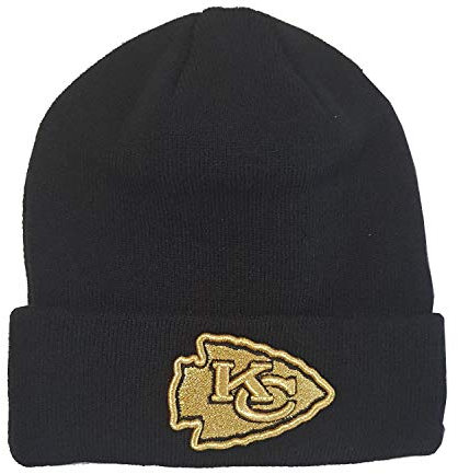 New Era Kansas City Chiefs Beanie NFL Essential Metallic Logo Black - One-Size