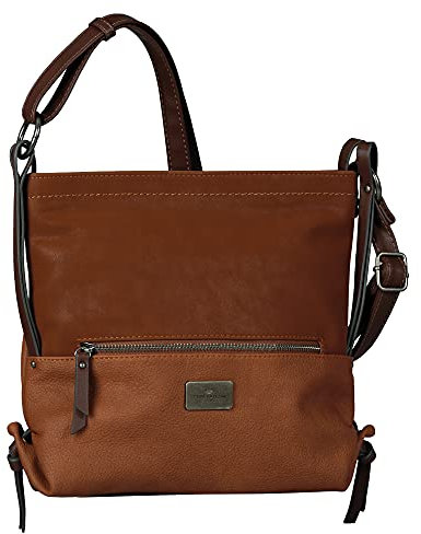 TOM TAILOR Elin Damen Umhängetasche Crossbody Bag Mittelgroß Cognac Braun