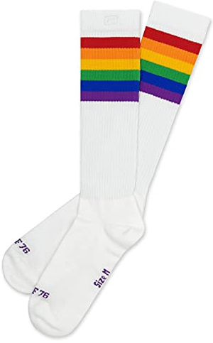 Spirit of 76 Hohe Regenbogen Pride Socken für Herren & Damen