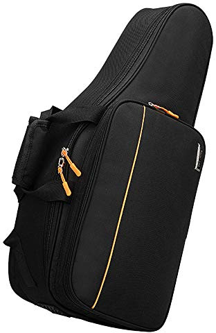 Yaootely Saxophon Tasche Oxford Stoff Sax Verdickter Rucksack mit Doppelter Schulter und ZusäTzlichem Stauraum Geladene Musik