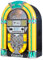 Arkrocket Athena - Mini jukebox/lettore CD/altoparlante Bluetooth/radio/USB e lettore SD Card con sistema di illuminazione a LED retrò